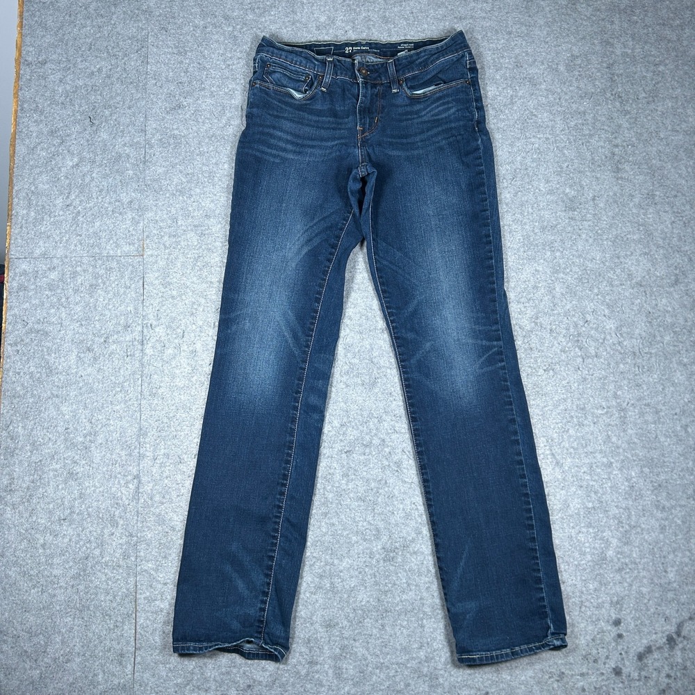 Levi's Denim Jeans Women 27 Blue Demi Curve Straight Modern Rise Stretch Casual